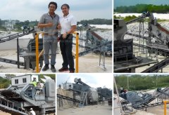 300tph Quartz rock Mobile crushing line in Thailand