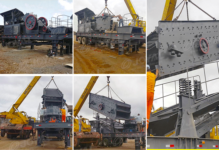 100tph Granite stone Mobile crushing line in Paraguay