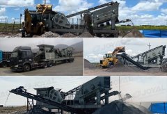 40-60tph Mountain Rock Mobile crushing line in Peru